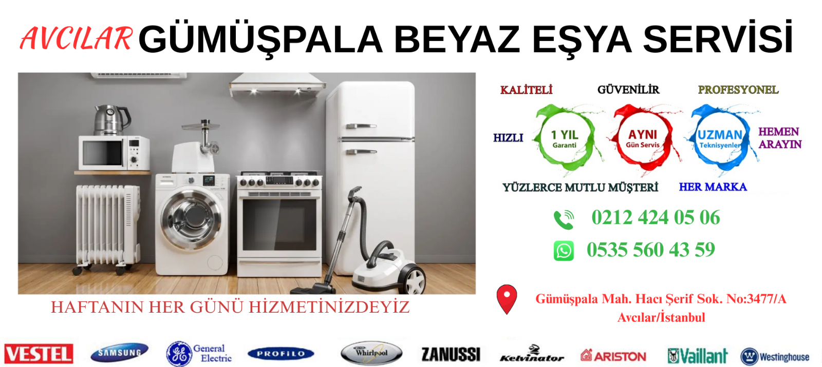 GÜMÜŞPALA Beyaz Eşya Servisi